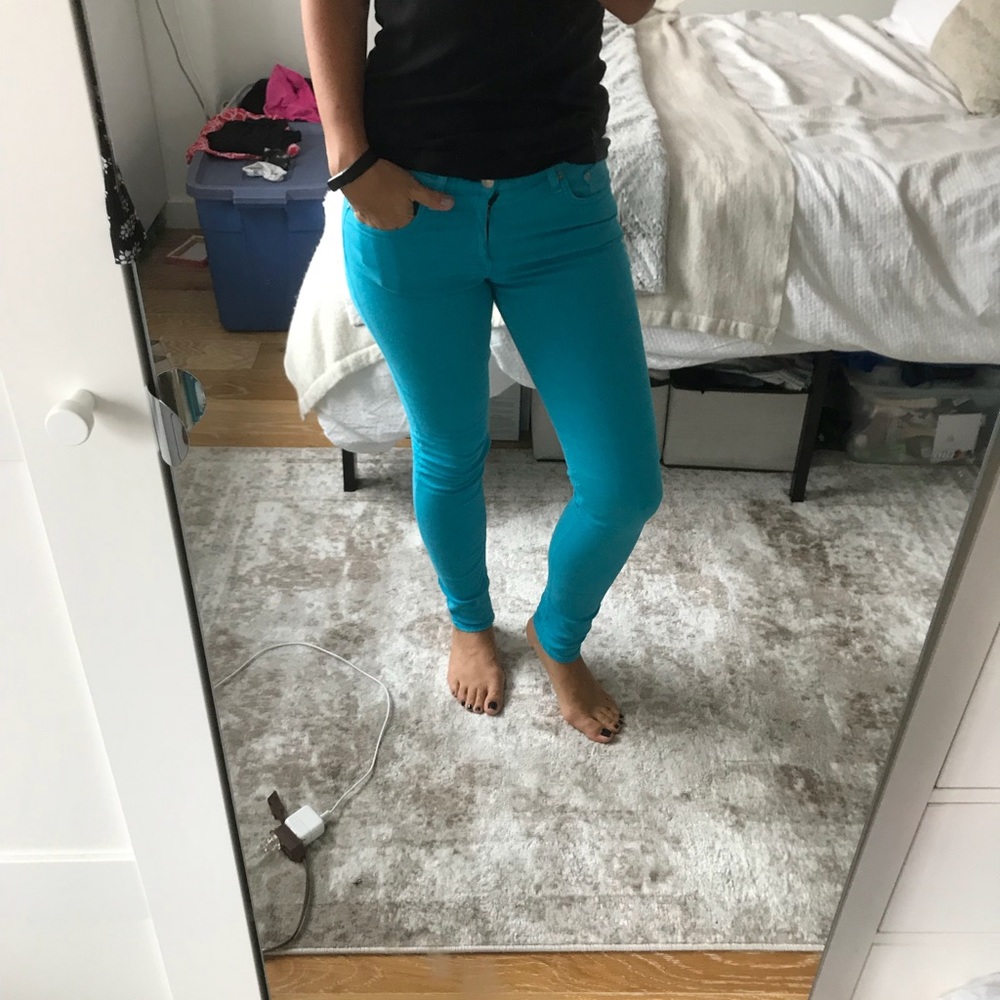 Rag & Bone Colored Skinny Jeans, Blue